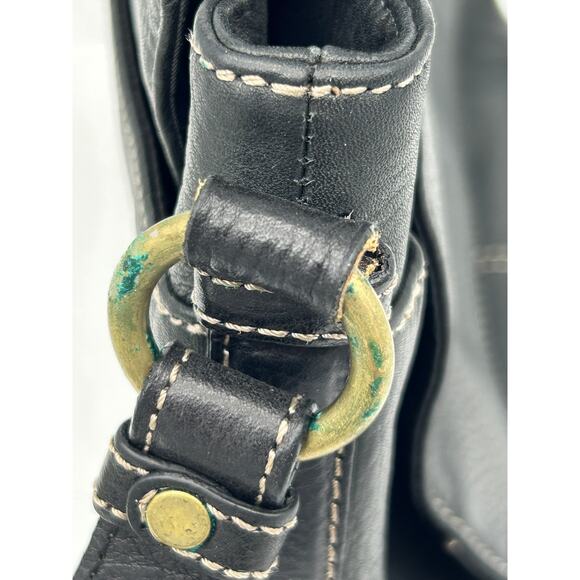 Fossil Vintage Classic 25082 Black Leather Mini Crossbody Purse Bag - Picture 5 of 8